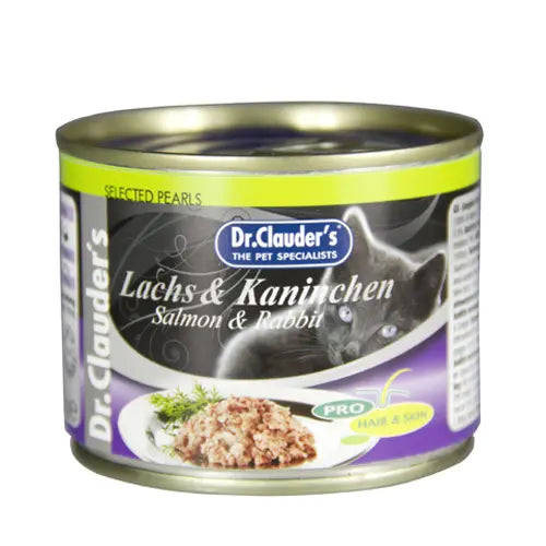 LATA DR CLAUDERS SELECTED PEARLS SALMÓN Y CONEJO 200 GR