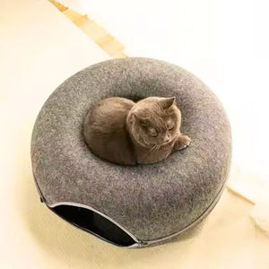 CAMA TÚNEL FIELTRO PARA GATOS