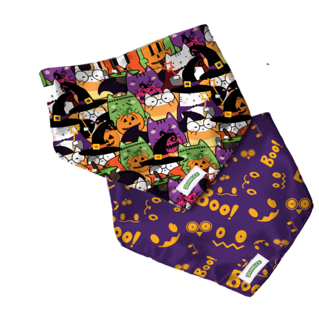 BANDANA HALLOWEEN REVERSIBLE BOO! Y BRUJITOS