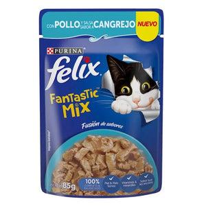 FELIX FANTASTIC MIX CON POLLO Y SALSA SABOR A CANGREJO 85 GR