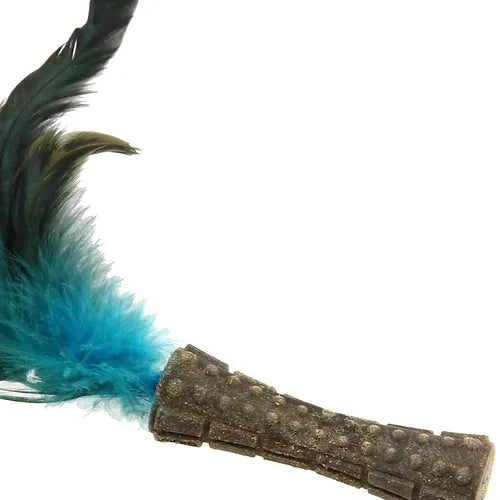 CATNIP JOHNNY STICK CON UN LADO DE PLUMA NATURAL - GIGWI