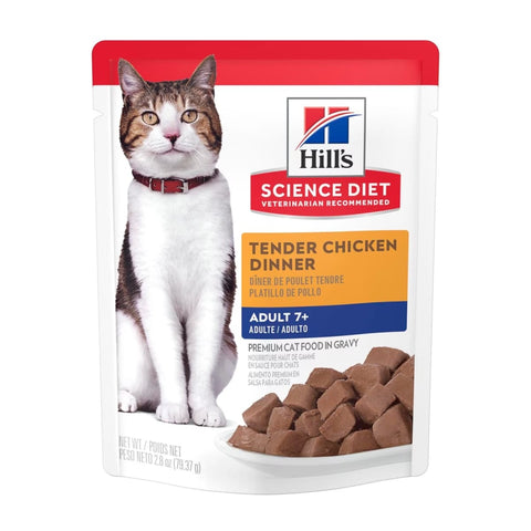 HILLS SACHET ADULTO 7+ SENIOR TENDER CHICKEN DINNER GRAVY