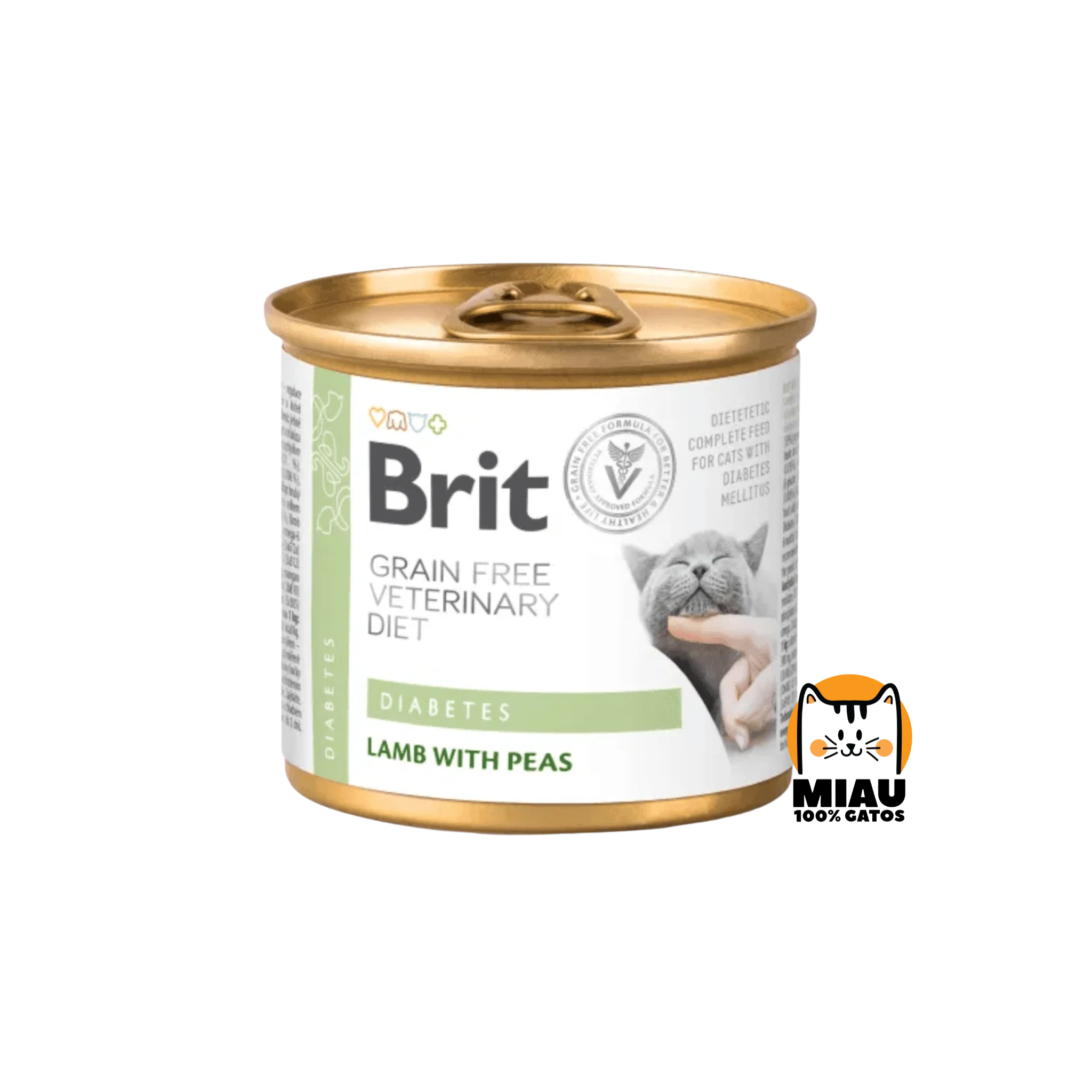 LATA BRIT MEDICADA DIABETES PARA GATO 200 GR