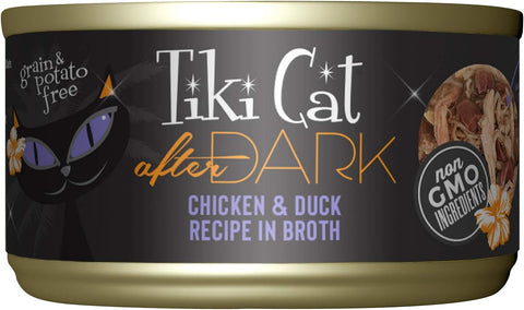 LATA TIKI CAT AFTER DARK POLLO & PATO 80 GR.