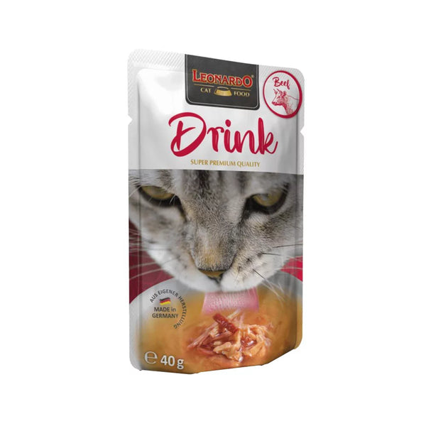 LEONARDO DRINK TERNERAPARA GATOS ADULTOS 40GR X CAJA 20UND