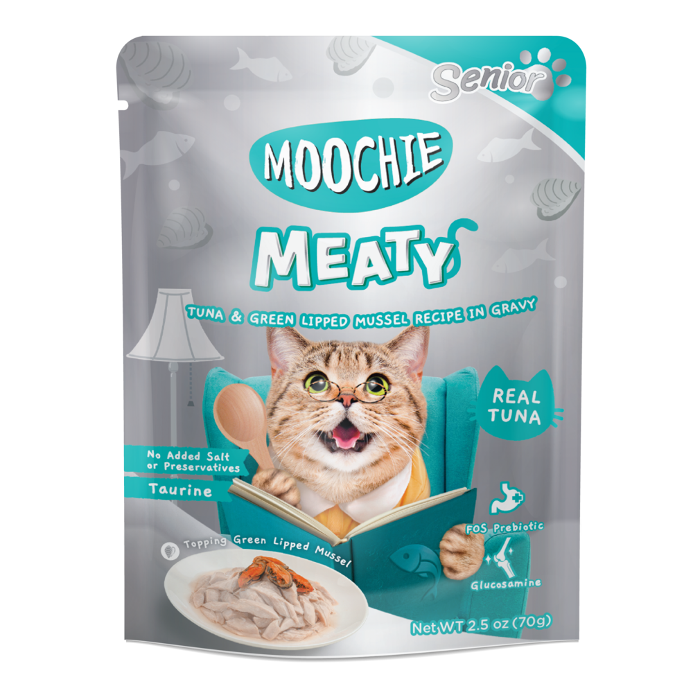 MOOCHIE MEATY ATUN Y MEJILLÓN IN GRAVY - SENIOR
