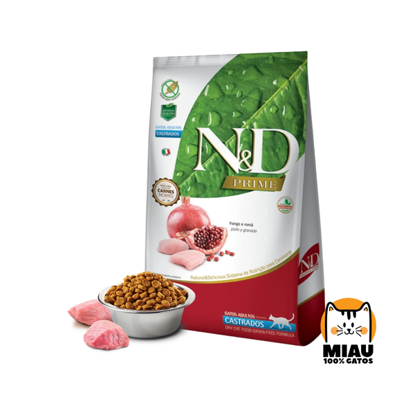 N&D ADULTO CASTRADO POLLO Y GRANADA 7.5 kg