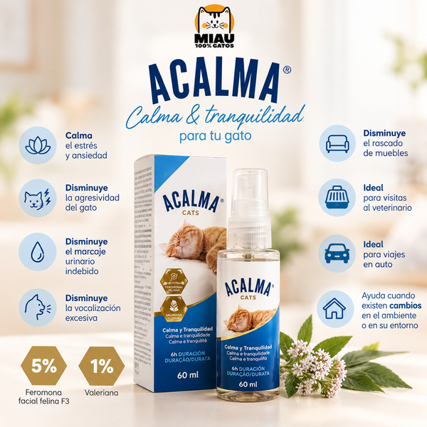 ACALMA SPRAY 60ML – FEROMONAS PARA GATOS