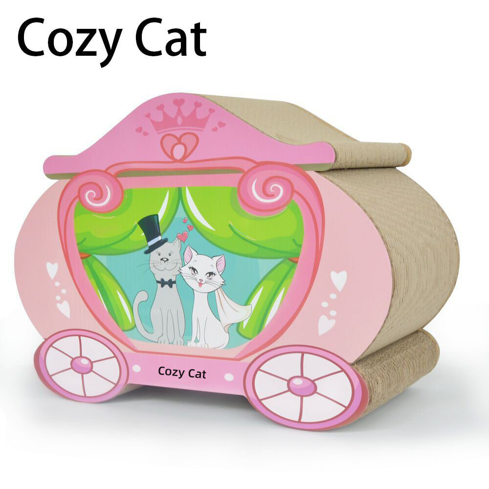 RASCADOR PARA GATOS CARRUAJE ROSADO