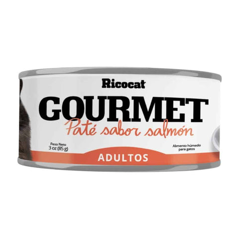 RICOCAT GOURMET ADULTO PATE SABOR SALMÓN 85 GR