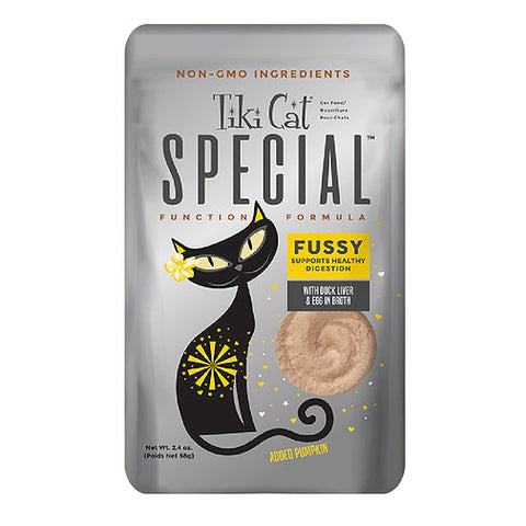 SACHET TIKI CAT SPECIAL MOUSSE FUSSY PATO & HUEVO 68 GR.