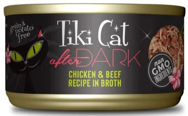 LATA TIKI CAT AFTER DARK POLLO & CARNE 80 GR.
