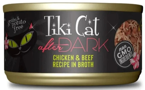 LATA TIKI CAT AFTER DARK POLLO & CARNE 80 GR.