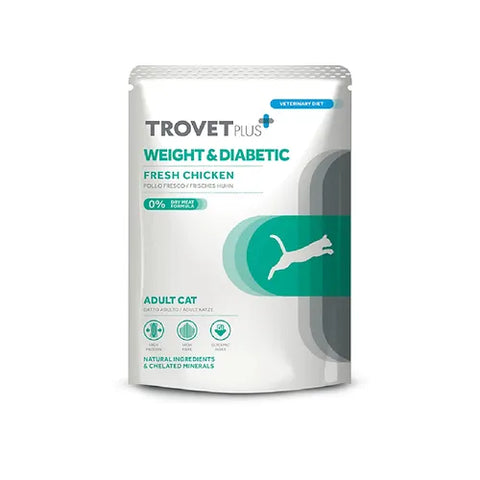 SACHET TROVET PLUS WEIGHT & DIABETIC POLLO FRESCO GATO ADULTO 85 GR