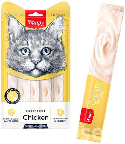 WANPY PARA GATOS TREAT CREMOSO POLLO
