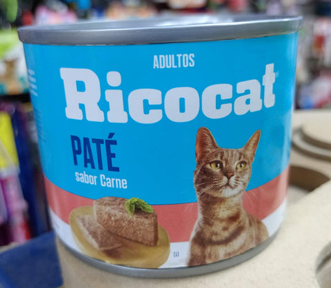 RICOCAT ADULTO PATE SABOR CARNE LATA X 160 GR