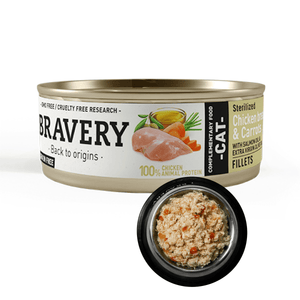 LATA BRAVERY - POLLO Y ZANAHORIA GATO ESTERILIZADO