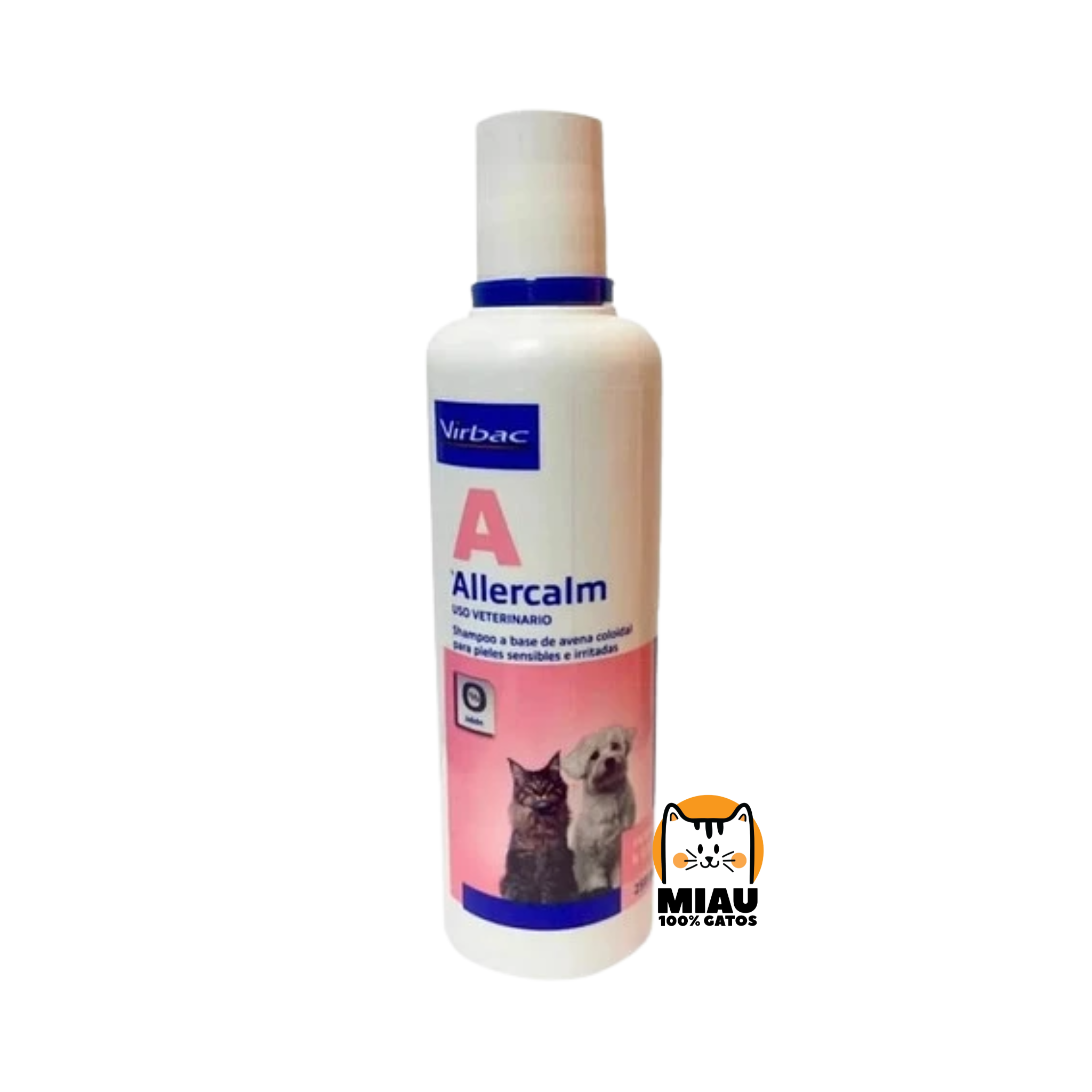 ALLERCALM CHAMPÚ DE AVENA – CUIDADO SUAVE PARA LA PIEL SENSIBLE DE PERROS Y GATOS