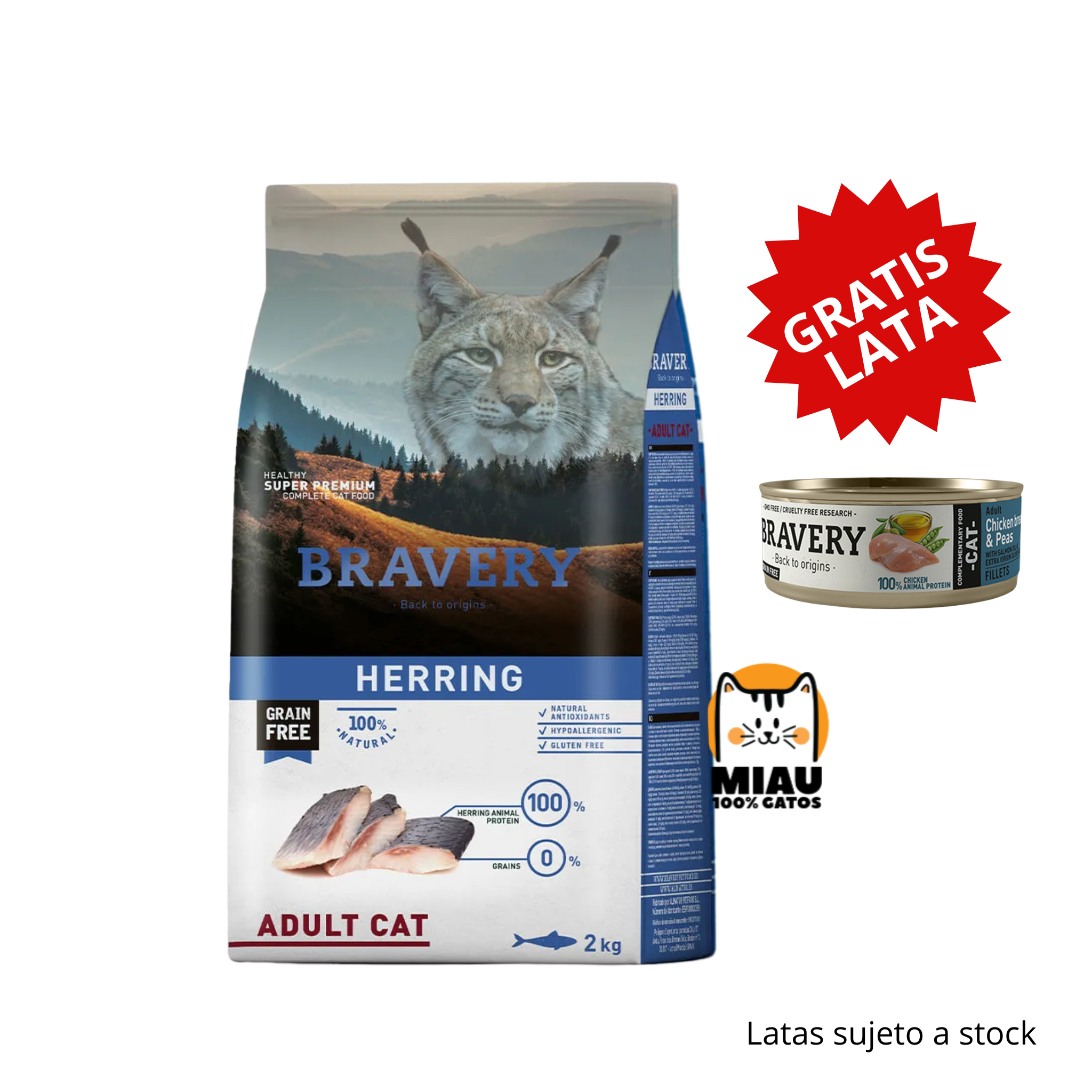 BRAVERY HERRING (ARENQUE) GATO ADULTO 2KG