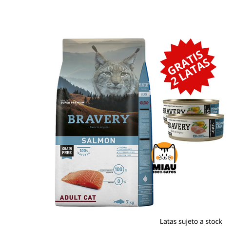 BRAVERY SALMÓN GATO ADULTO 7 KG