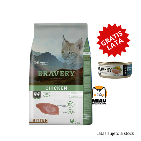 BRAVERY POLLO KITTEN 2 KG - GATITOS