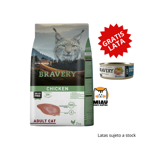 BRAVERY POLLO - GATO ADULTO 2 KG