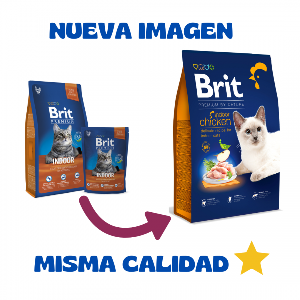 BRIT PREMIUM GATO ADULTO INDOOR - 8 KG