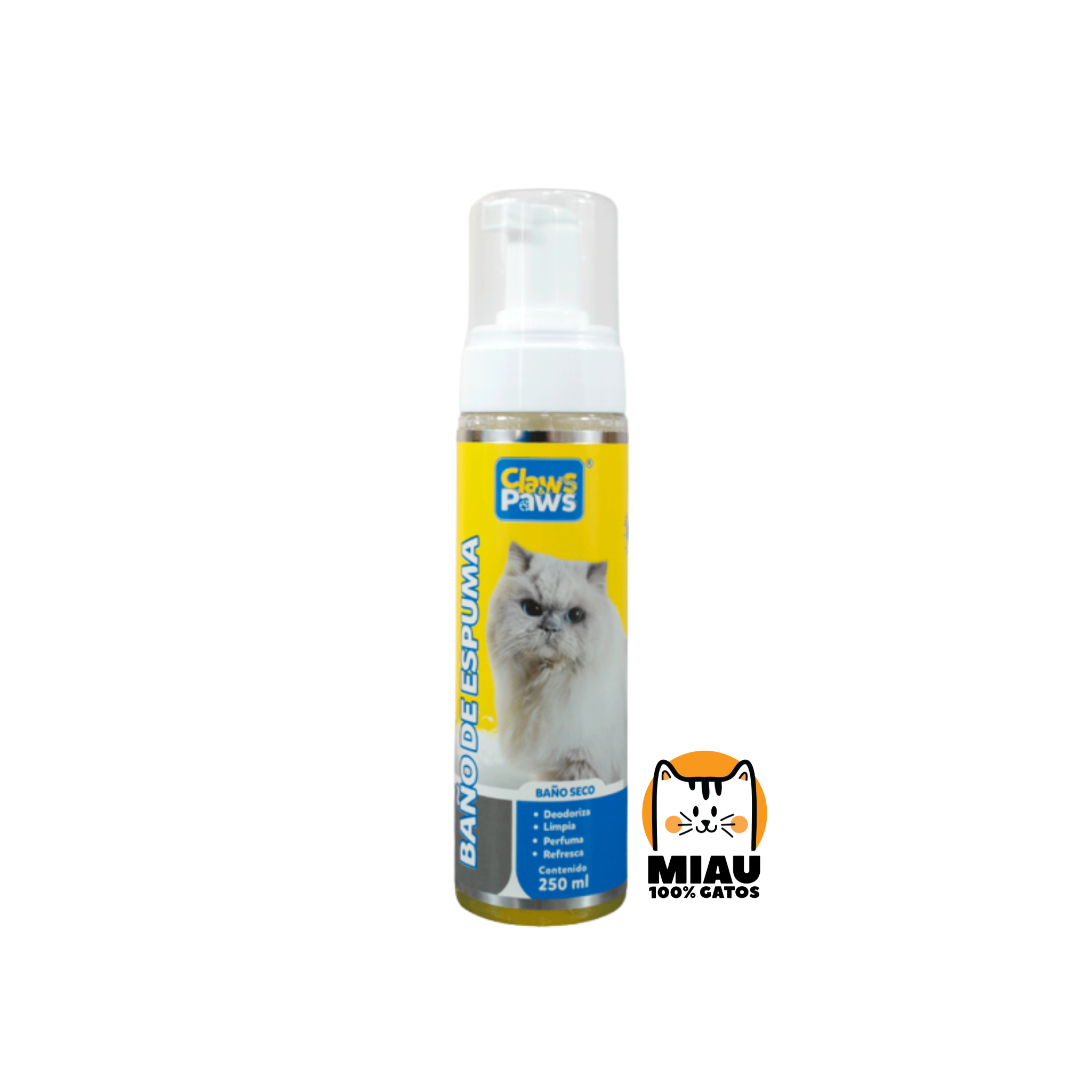 SHAMPOO EN SECO PARA GATOS - CLAWS & PAWS