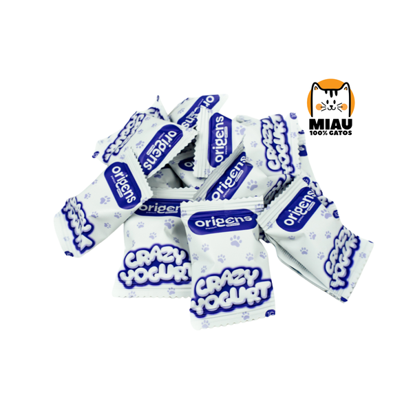 Snack para Gatos Crazy Yogurt Pollo y Fresa x 20 und – Natural, Digestivo y Delicioso