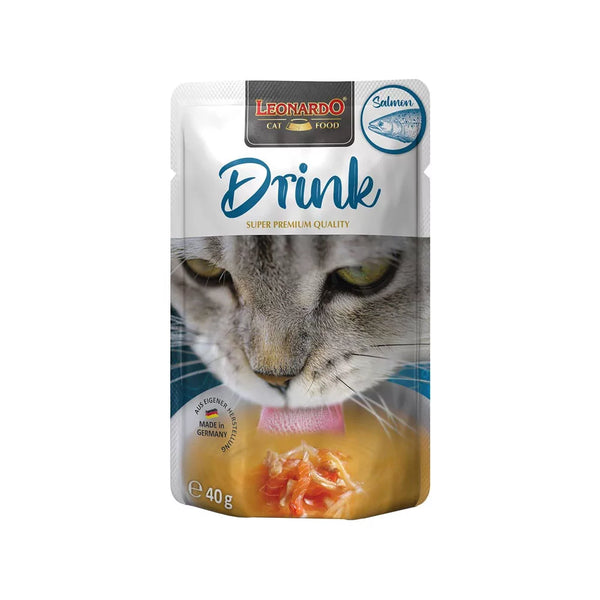 LEONARDO DRINK SALMÓN PARA GATOS ADULTOS 40GR X CAJA 20UND