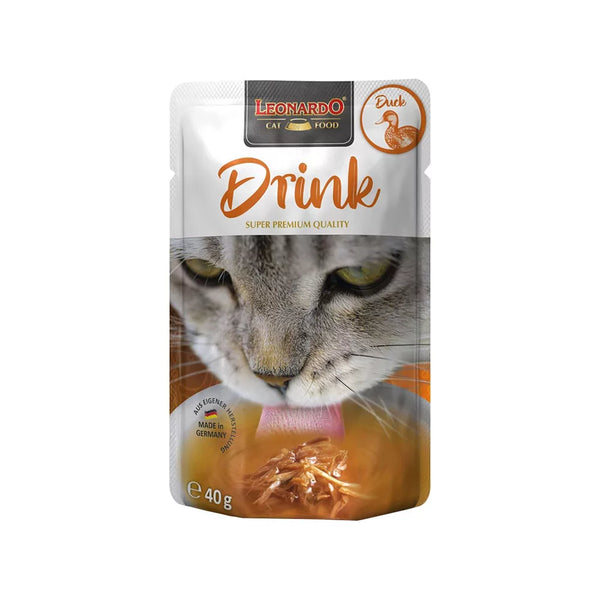 LEONARDO DRINK PATO PARA GATOS ADULTOS 40GR X CAJA 20UND