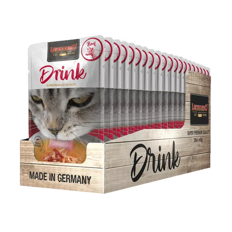 LEONARDO DRINK TERNERAPARA GATOS ADULTOS 40GR X CAJA 20UND