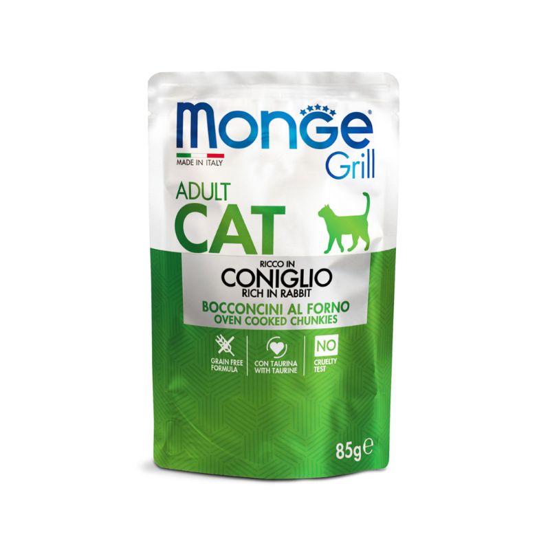 MONGE GRILL ADULTO CONEJO - 85 GR.