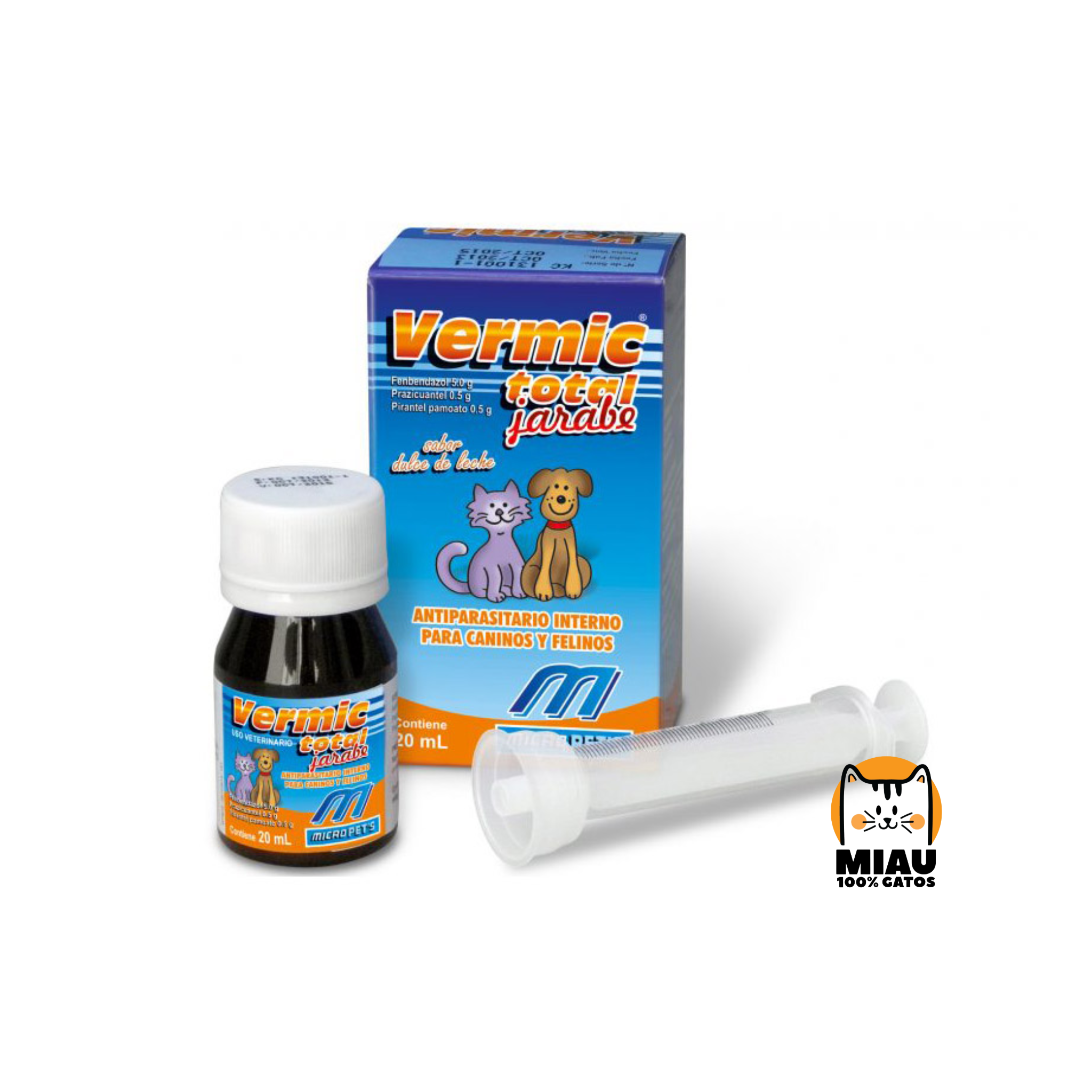 VERMIC TOTAL JARABE – ANTIPARASITARIO INTERNO PARA PERROS Y GATOS