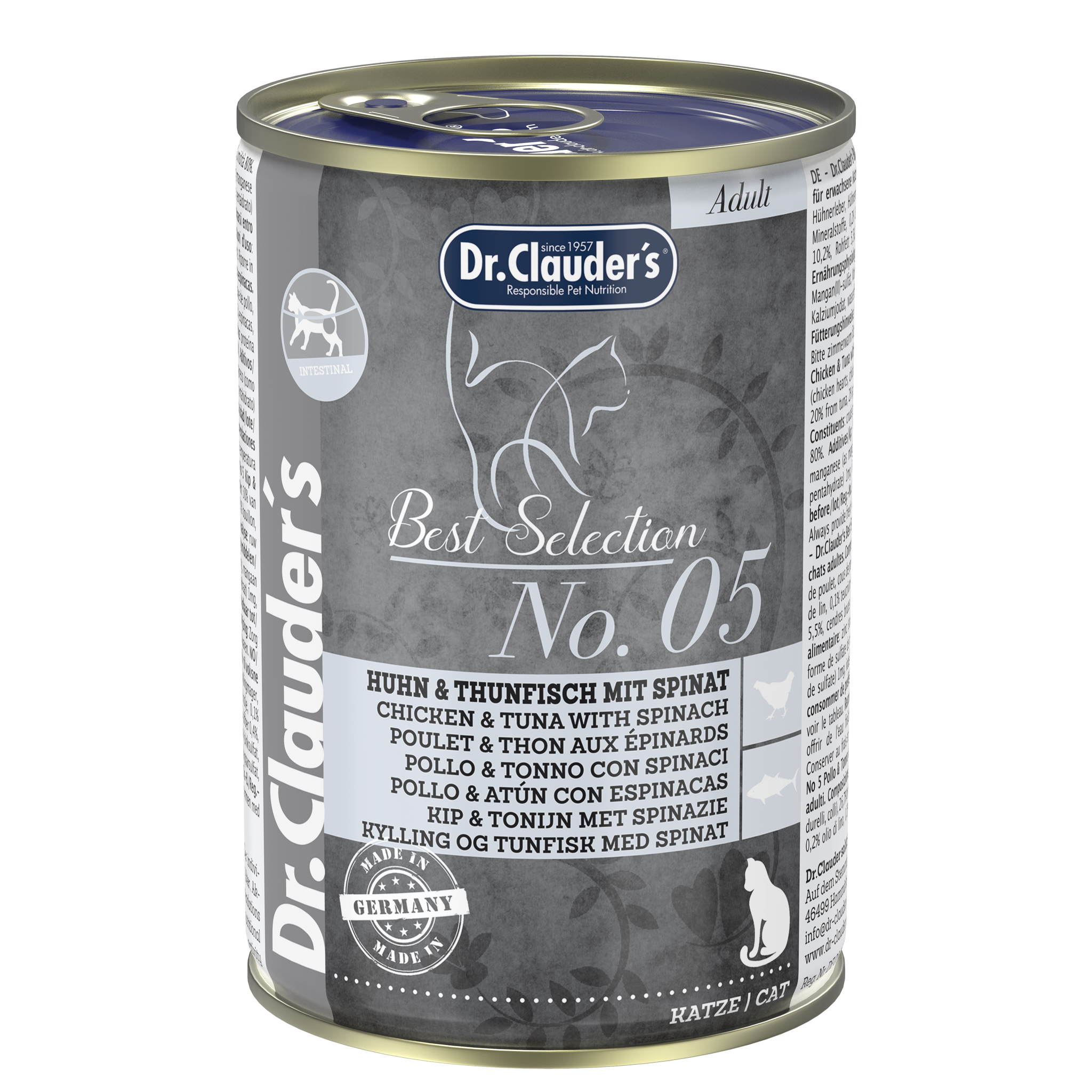 Dr. Clauder's - Best Selection Adult No. 05 Pollo y Atún c/ Espinaca 400 gr