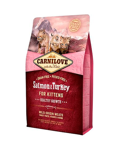 ALIMENTO CARNILOVE GRAIN FREE SALMON & TURKEY PARA GATITOS