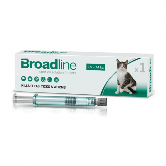 ANTIPULGAS BROADLINE CAT LARGE DE 2.5 A 7 KG