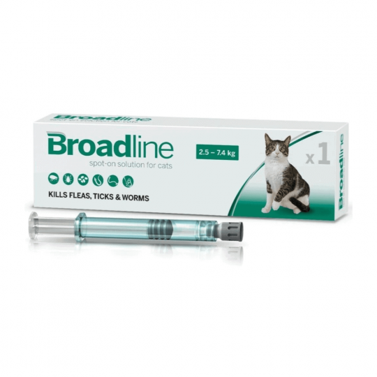 ANTIPULGAS BROADLINE GATO LARGE DE 2.5 A 7 KG