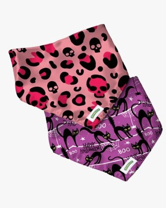 BANDANA HALLOWEEN REVERSIBLE PINK SKULL