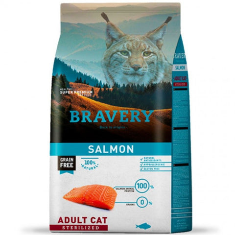 BRAVERY SALMÓN ESTERILIZADO GATO ADULTO 2 KG