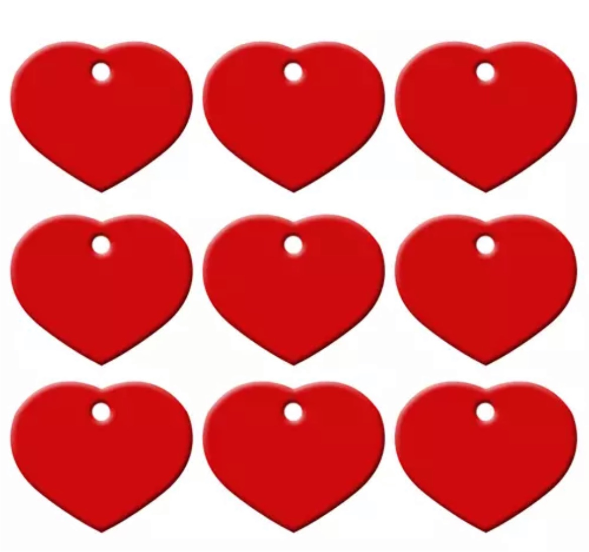 PLACA CORAZÓN ALUMINIO ANODIZADO
