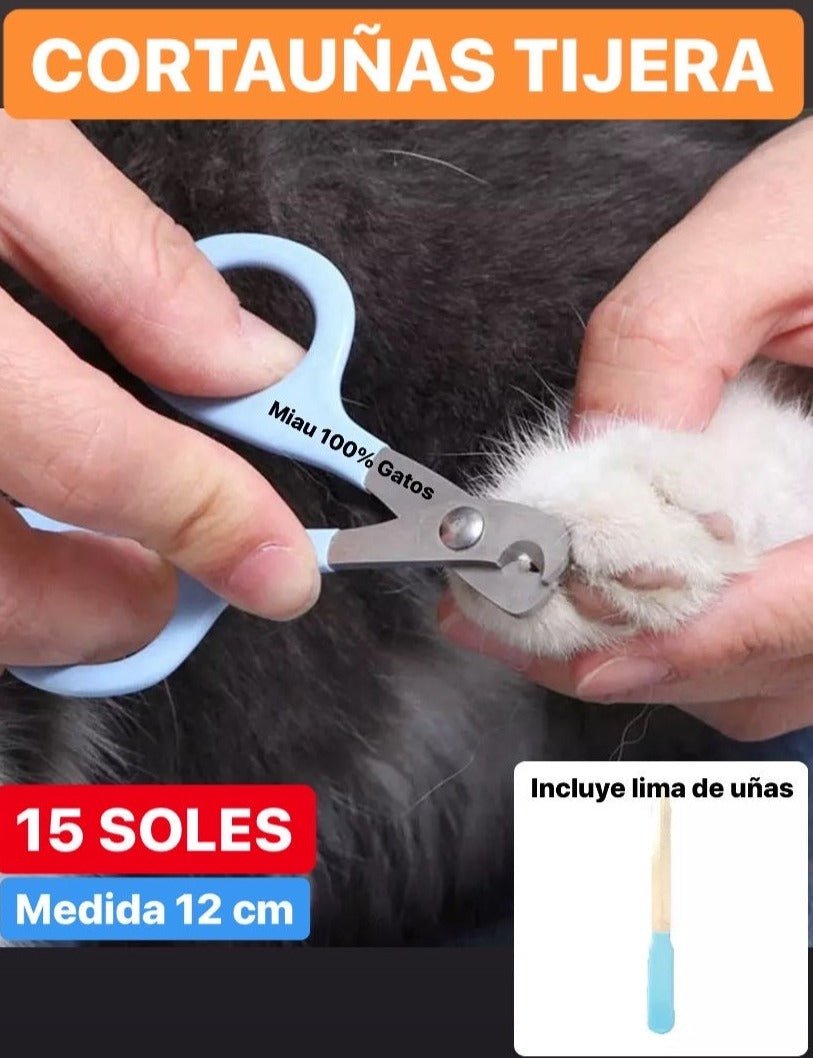 CORTAUÑAS TIJERA PARA GATOS + LIMA