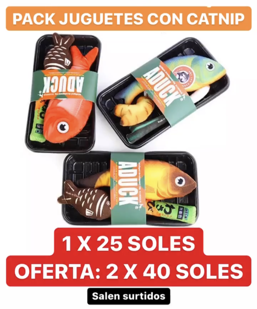 PACK JUGUETES CON CATNIP