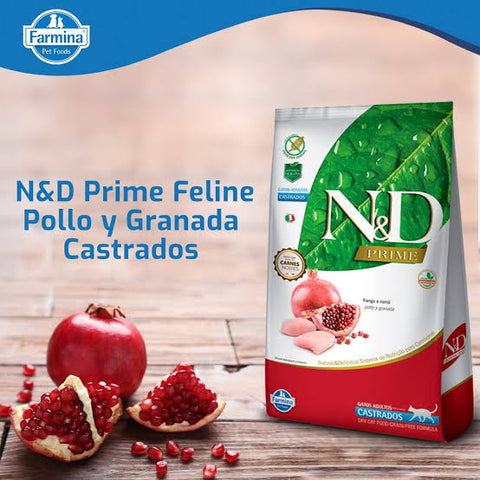 N&D ADULTO CASTRADO POLLO Y GRANADA 7.5 kg