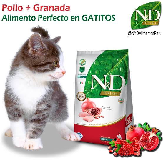 N&D KITTEN - GATITOS - POLLO Y GRANADA 7.5 KG