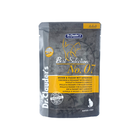 Dr. Clauder's - Best Selection Adult No. 07 ADULTO- POLLO & FAISÁN C/ ALBARICOQUES 85 gr