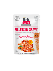 SACHET BRIT CARE FILLETS SAVORY SALMON